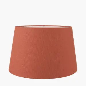 20cm Terracotta Handloom Tapered Cylinder Shade