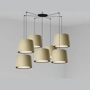 Luminosa Samba Black, Green Pendant Suspension Pendant Lamp 7 Light