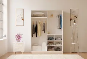 MARIE Gold White Sliding Door Wardrobe