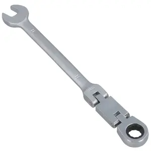 11mm Metric Double Jointed Flexi Ratchet Combination Spanner Wrench 72 Teeth