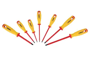 Laser Tools 5986 7pc VDE 1000V Insulated Screwdriver Set Flat & Phillips