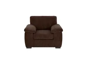 Capri Jumbo Cord Fabric Sofa Chocolate