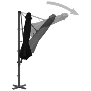 Berkfield Cantilever Umbrella with Aluminium Pole Black 300 cm