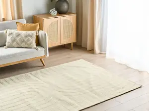 Wool Area Rug 160 x 230 cm Beige MASTUNG