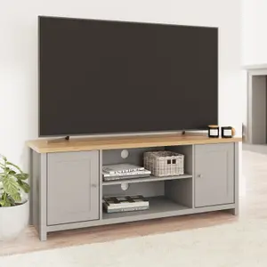 GFW Lancaster Large TV Cabinet Grey