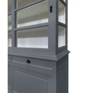 Jacksonport Display Cabinet Trafic Grey/White