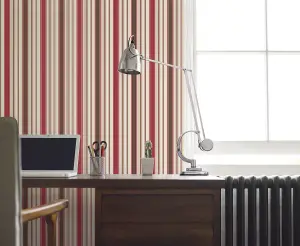 Galerie Smart Stripes 2 Red Barcode Stripe Smooth Wallpaper