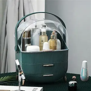 Living And Home Green Makeup Storage Organizer Box