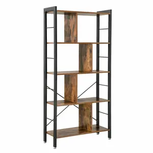 Westhought Bookcase Rustic Brown/Ink Black