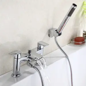 Wilpa Basin Mixer, Bath Shower Mixer Tap & Waste Chrome