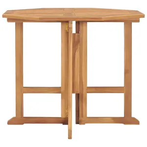 Berkfield Folding Garden Dining Table 90x90x75 cm Solid Teak Wood