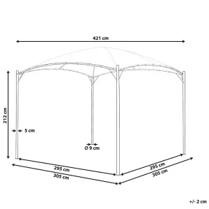 Beliani Traditional Pergola Grey VOMERO