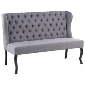 2 Seater Fabric Kitchen Sofa Grey TORSBY