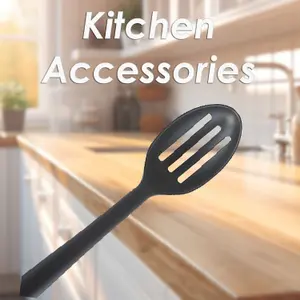 Slotted Spoon Heat Resistant Spoon Kitchen Recycled Materials Black