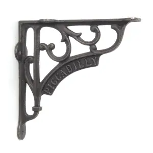 Oakcrafts - Pair of Antique Cast Iron London Piccadilly Shelf Brackets - 150mm x 150mm