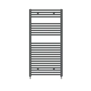 Right Radiators 1200x600 mm Vertical Straight Heated Towel Rail Radiator Ladder Warmer Anthracite