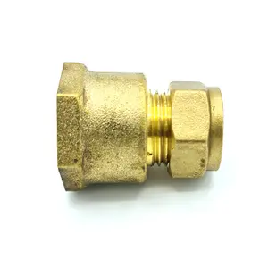 Conex 15mm x G3/4 Female Coupler Adaptor Brass Compression Fittings Straight Connector