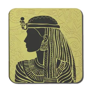 Square 6 Piece Coaster Set (Set of 6) Yellow