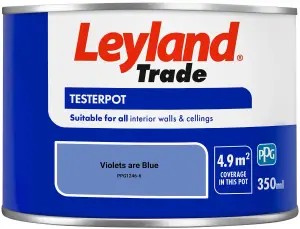 Leyland Trade Vinyl Matt Walls & Ceilings Emulsion Paint Violets are Blue (PPG1246-6) 350ml Tester