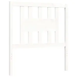 Berkfield Bed Frame with Headboard White 90x200 cm Solid Wood