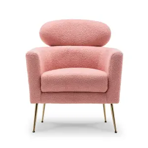 Teddy Boucle Accent Chair Pink