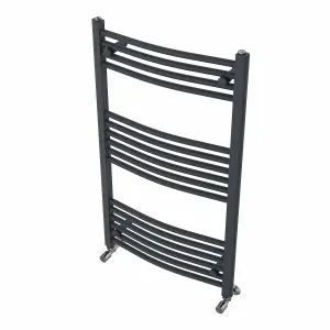 Rinse Curved Bathroom Heated Towel Rail Ladder Radiator Anthracite 1000x600mm