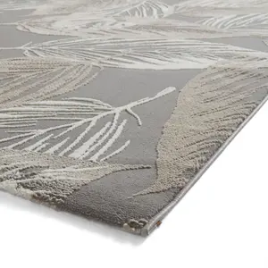 Grey Optical 3D Washable Abstract Modern Dining Room Bedroom & Living Room Rug-120cm X 170cm