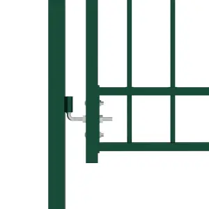 Berkfield Fence Gate with Spikes Steel 100x175 cm Green