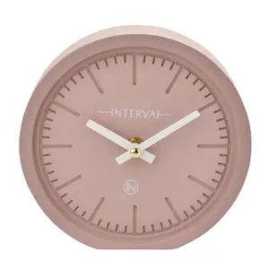 Interval Minimalist Desk Clock 15cm - Pink