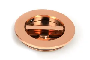 From The Anvil Polished Bronze 75mm Plain Round Pull - Privacy Set