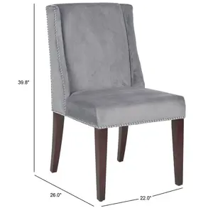 Philllip Solid Birch Upholstered Dining Chair (Set of 2) Mushroom Taupe