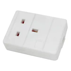 Single 1 Gang Trailing Socket Extension - White