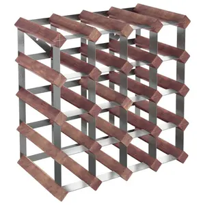 Cleo 20 Bottle Wall Mounted Wine Rack Brown