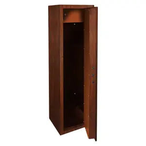 Dirty Pro Tools Deluxe Model 6 Gun 3 Scoped Cabinet In Wood Effect Finish With Built In Ammunition Safe