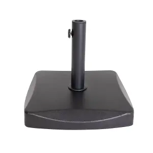 Charles Bentley Heavy Weight 26.5Kg Concrete Parasol Base Umbrella Stand Black