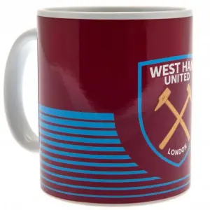 West Ham United FC Crest Novelty Mug Burgundy/Sky Blue/Yellow (One Size)