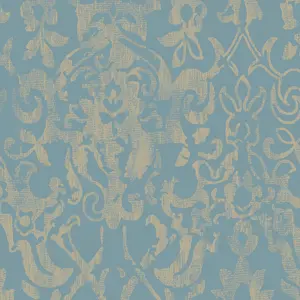 Next Majestic Damask Blue Wallpaper