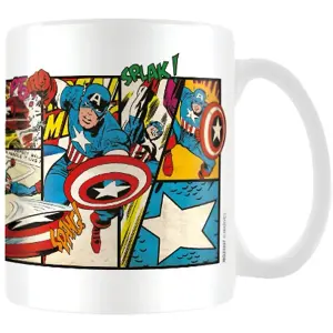 Marvel Panel Captain America Mug White/Blue/Red (One Size)