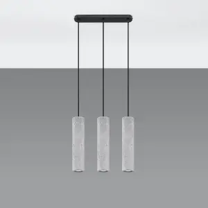 Luvo Concrete Grey 3 Light Classic Pendant Ceiling Light