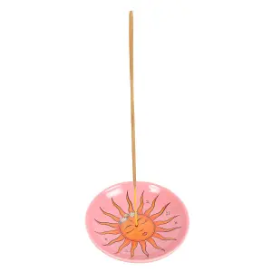 Something Different Celestial The Sun Incense Holder Pink/Orange (One Size)