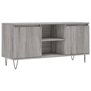 Berkfield TV Cabinet Grey Sonoma 104x35x50 cm Engineered Wood