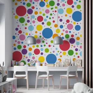 Walplus Combo Kids Wall Sticker - Happy Circles Primary Colours - 178pcs PVC