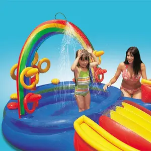 Intex Inflatable Pool Rainbow Ring Play Center 297x193 x135 cm 57453NP