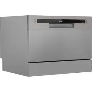 Portable Silver Worktop Dishwasher with 6 Place Settings for Compact Spaces