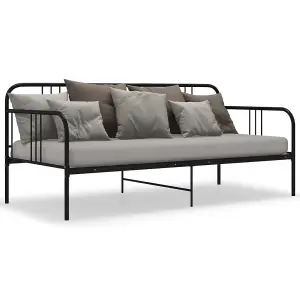 Berkfield Sofa Bed Frame Black Metal 90x200 cm