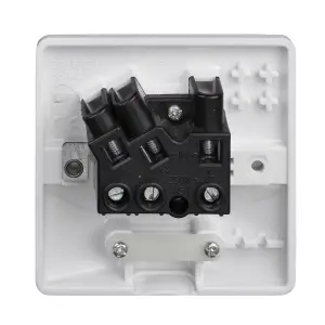 LAP 45A White 1 gang Matt Plastic Cooker outlet