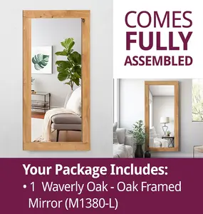 Hallowood Furniture Waverly Oak - Oak Framed Mirror (M1380-L)