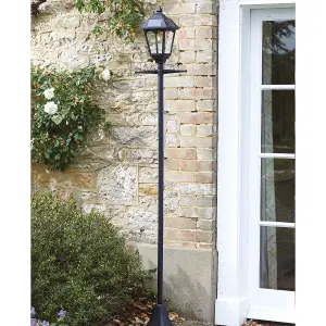 Solar Powered Victorian Style Lamp Post - 200 Lumen LED Outdoor Garden Light with 365 Day Illumination - H200 x W38 x D18cm