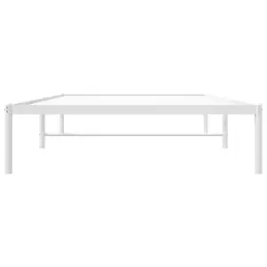 Berkfield Metal Bed Frame White 107x203 cm