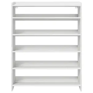 Berkfield Shoe Rack White 80x25x100 cm Engineered Wood